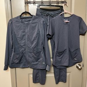 Greys anatomy Grey 3 piece scrub set